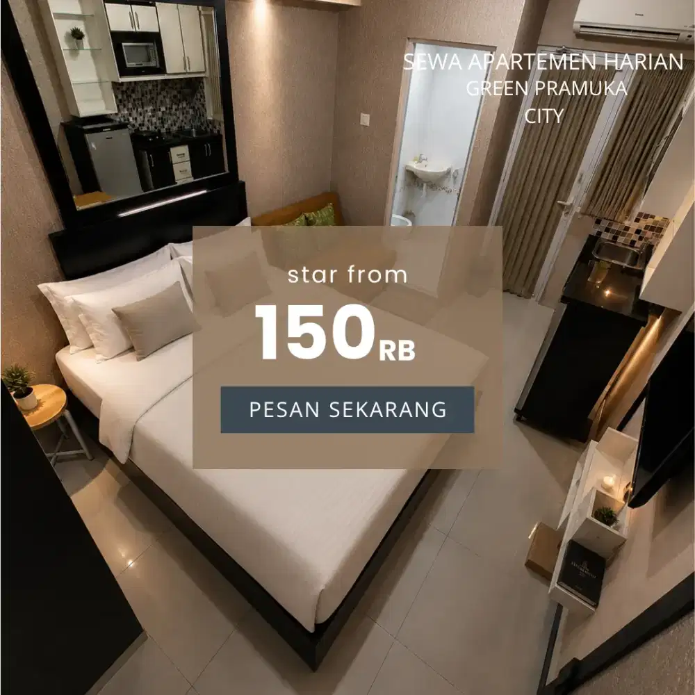 sewa apartemen harian green Pramuka city Jakarta pusat