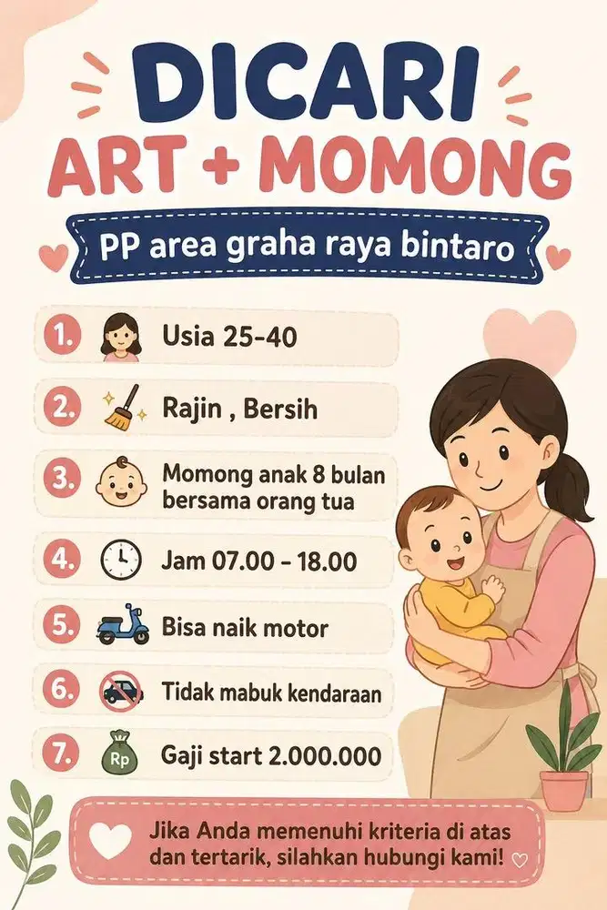 Dicari ART + MOMONG PP
