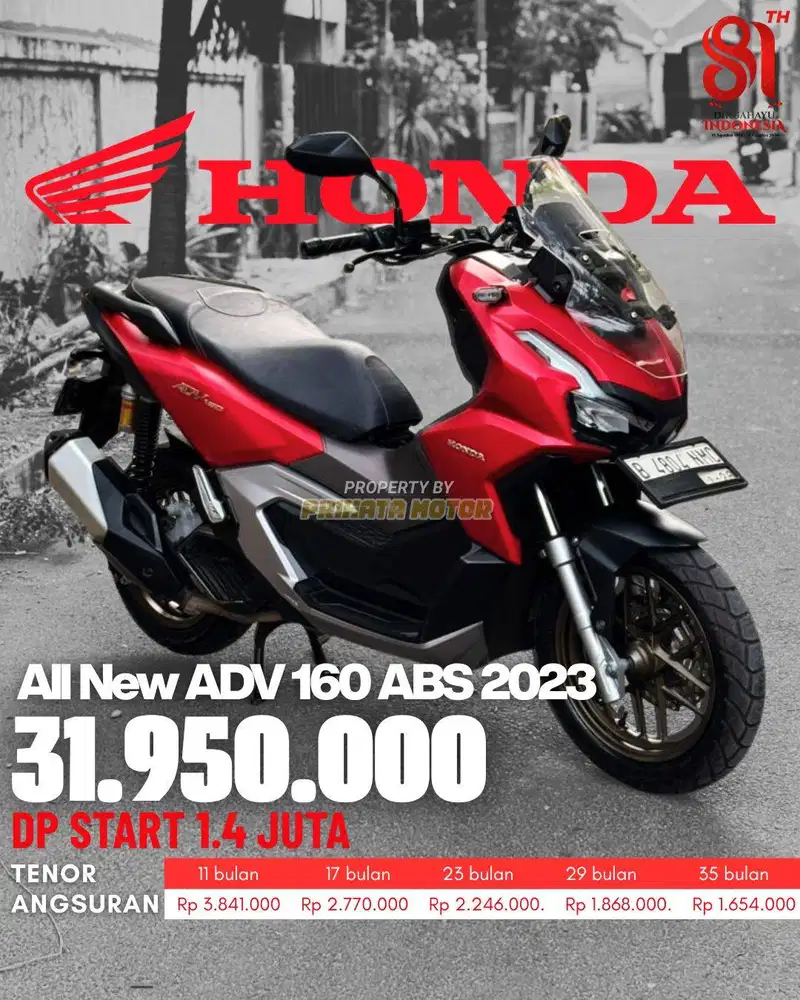 CREDIT DP MULAI 1.4 JUTAA ADV 160 ABS ISS ESP 2023 !!!