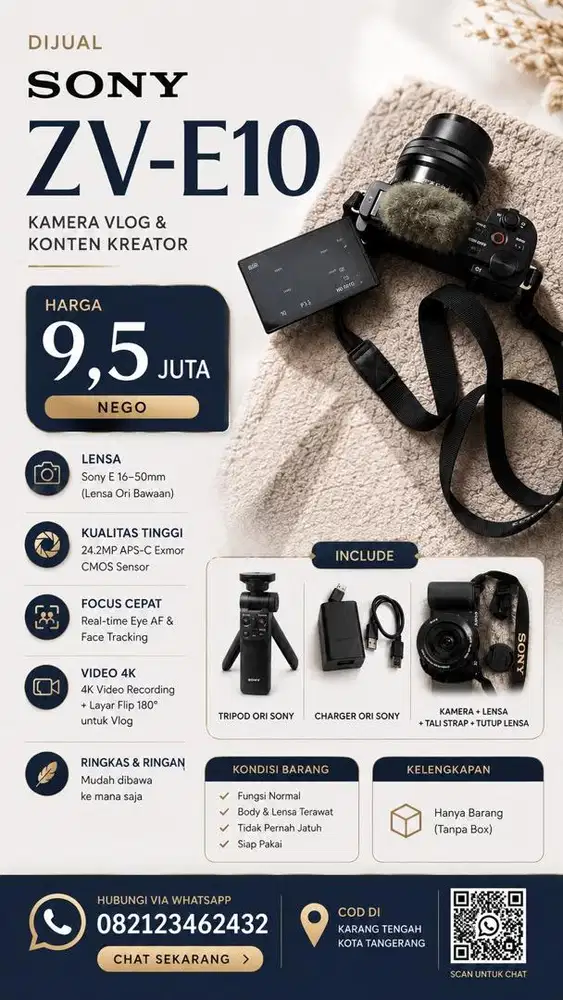 Dijual Sony ZV-E10