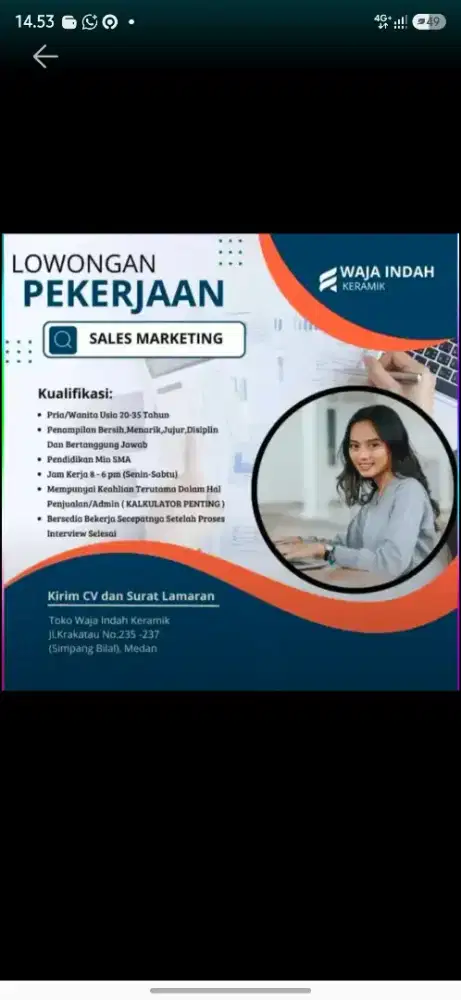 Lowongan kerja buat pria sebagai helper ( kernek )