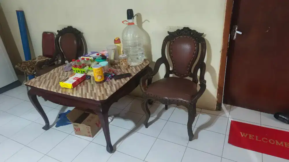 Kursi ukir jepara jadul antik set stel paket