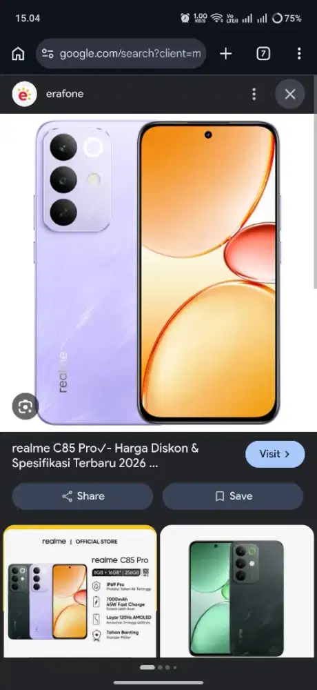 realme c85 pro baru sebulan