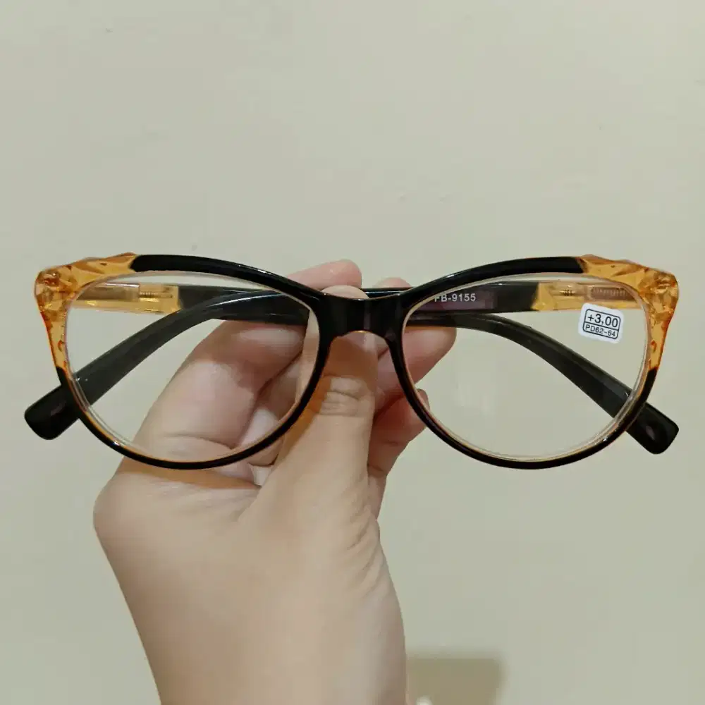 FRAME KACAMATA BACA PLUS 3.00 CAT EYE PLUS
