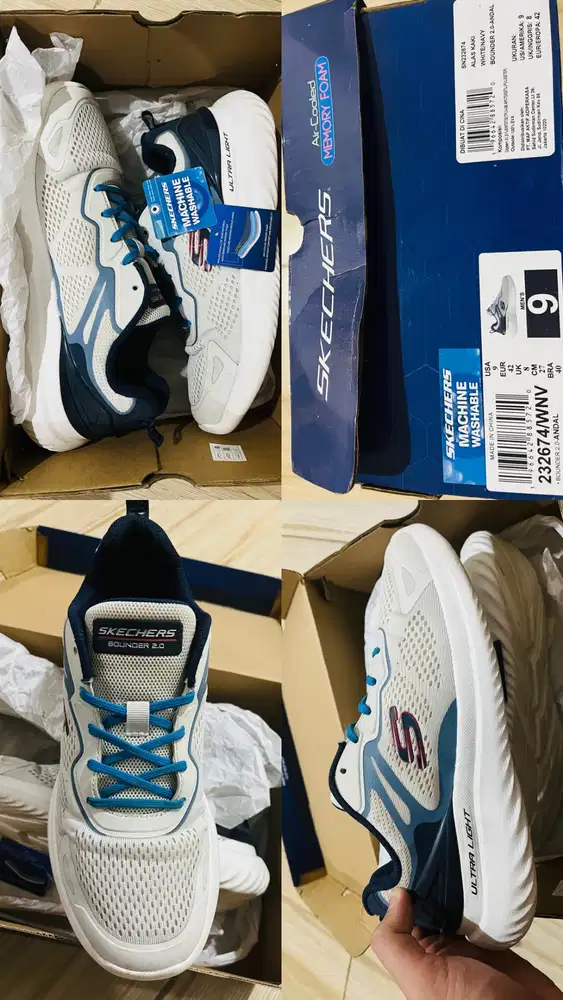 sepatu skechers murah bounder 2.0 andal ukuran 42
