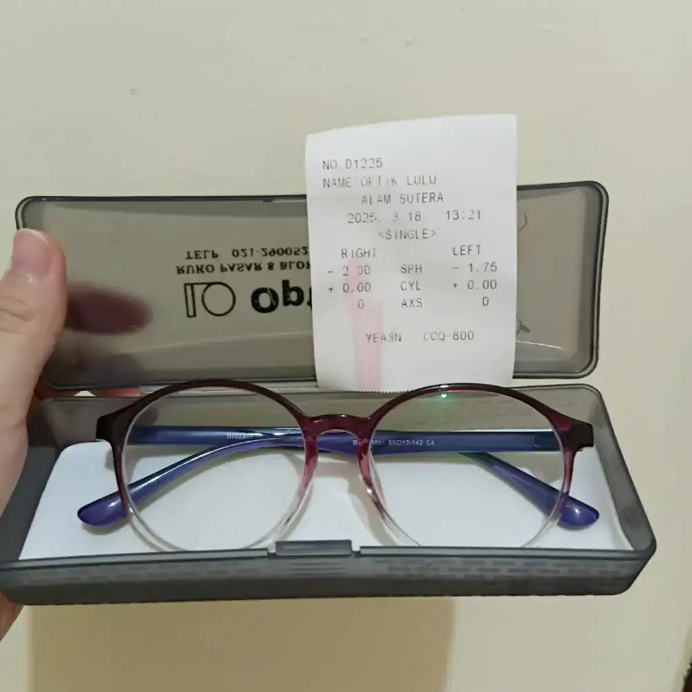 FRAME KACAMATA UNISEX PRIA WANITA BRILLIANT OVAL GRADASI UNGU