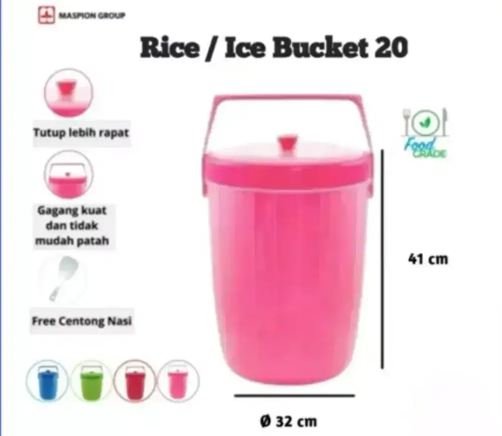 Ice/rice bucket maspion ukuran 20