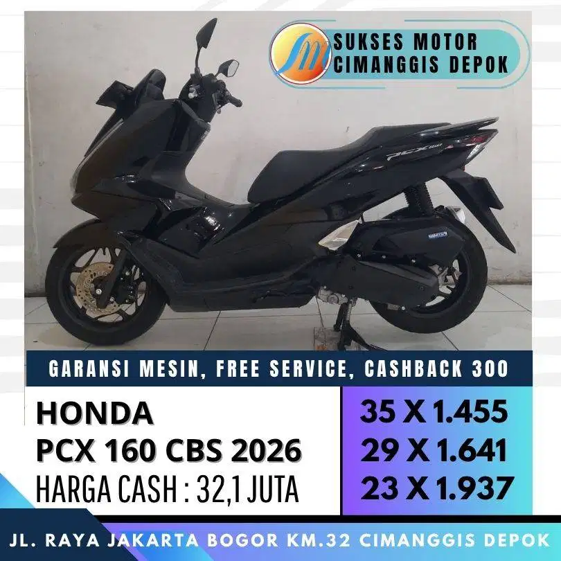 HONDA PCX 160 CBS 2026 MULUS LIKE NEW PROMO KREDIT CASHBACK 300 RIBU