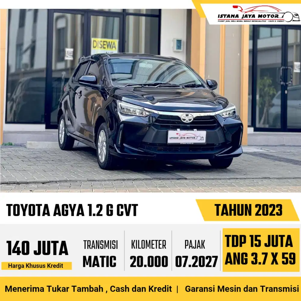 TOYOTA AGYA 1.2 G CVT 2023