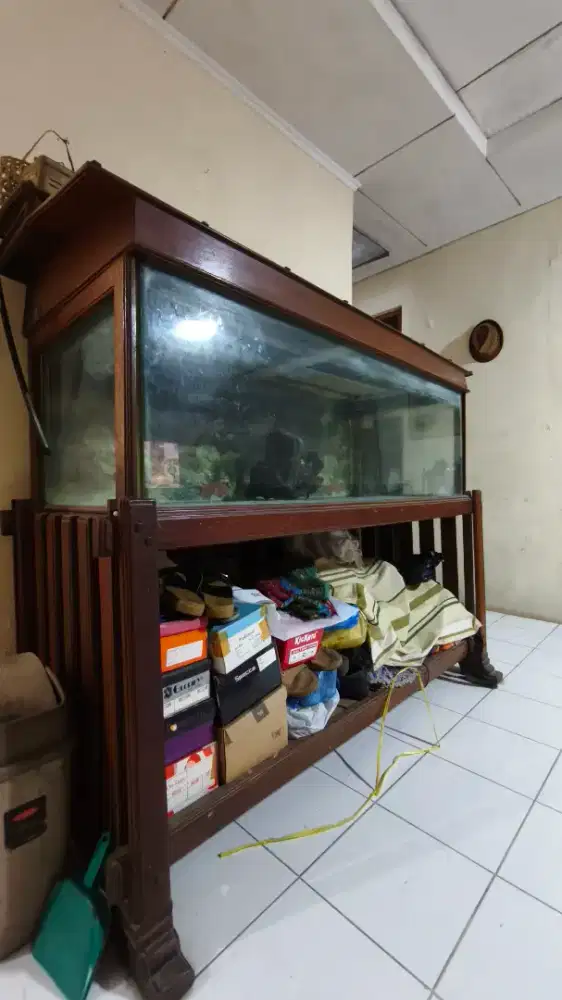 Akuarium besar ukuran 170x80cm jati jepang handmade