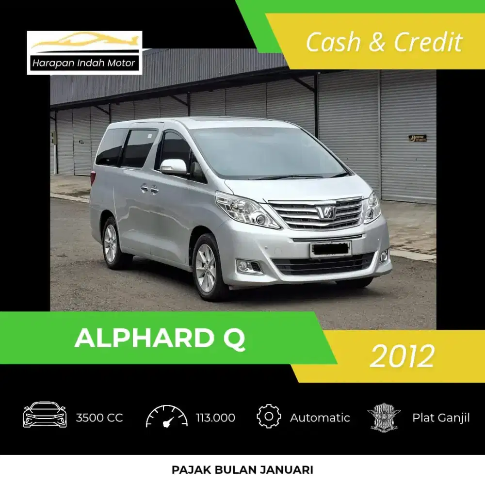 Toyota Alphard 3.5 Q 2012 Low KM 113RB