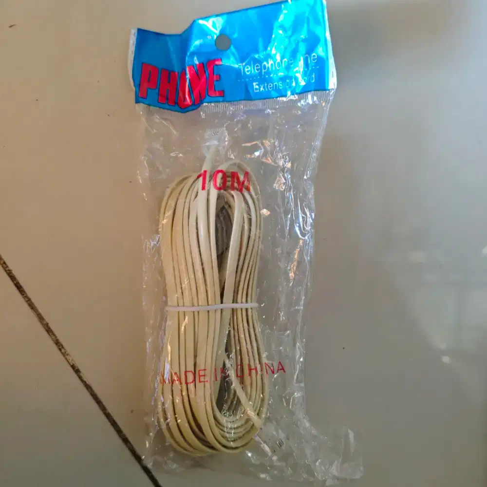 Jual Kabel Telepon / Telephone Line Extension 5M & 10M Baru - Murah!