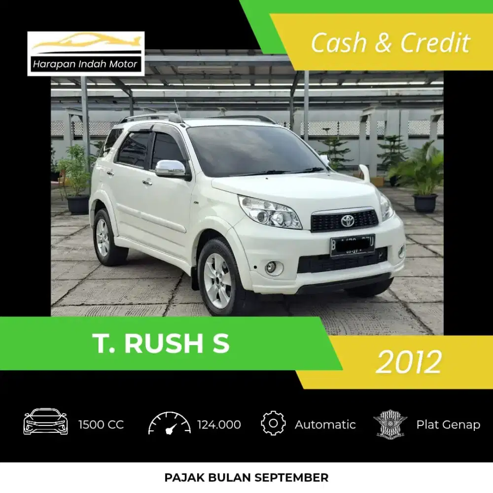 Toyota Rush 1.5 S Matic 2012 Low KM 124RB