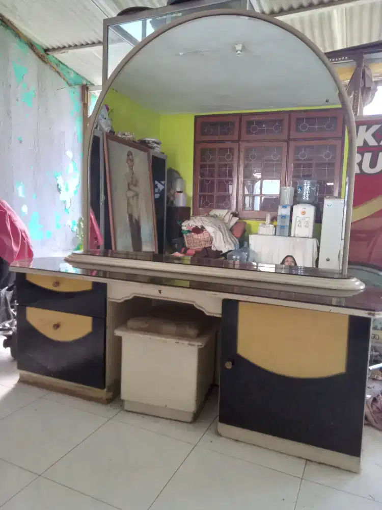 Kaca rias meja 1set siap pakai nego cod rungkut ganku