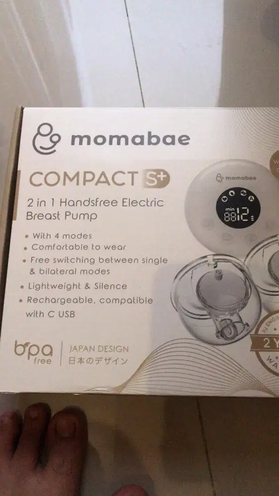 Preloved Momabae Compact S+ Pompa ASI Handsfree 2in1 Garansi 2 Tahun*