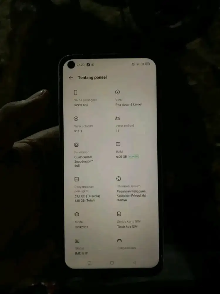 OPPO A52 ( RAM 6/128 )