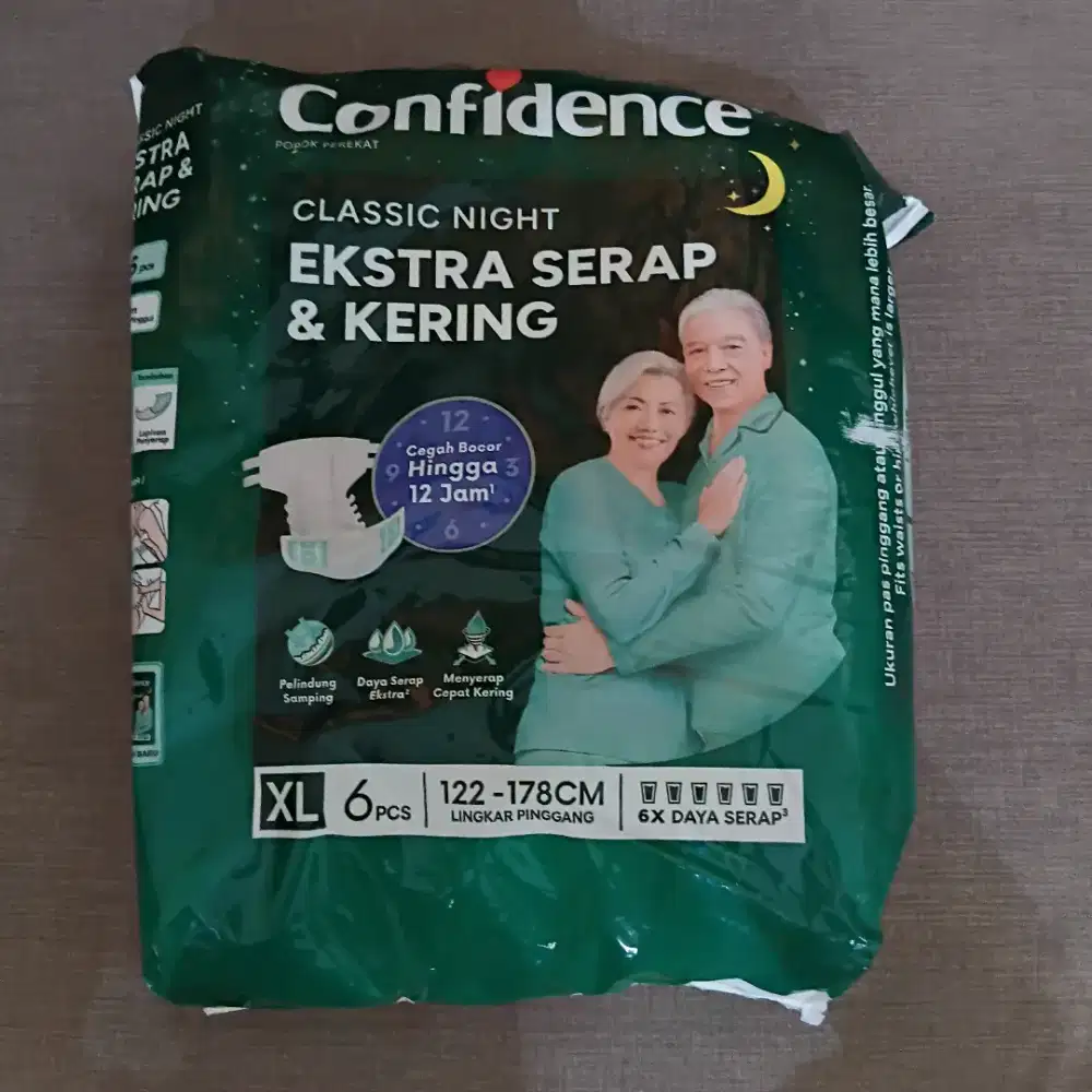 Confidence Adult Diapers Clasic Night 3'S Extralarge Bag