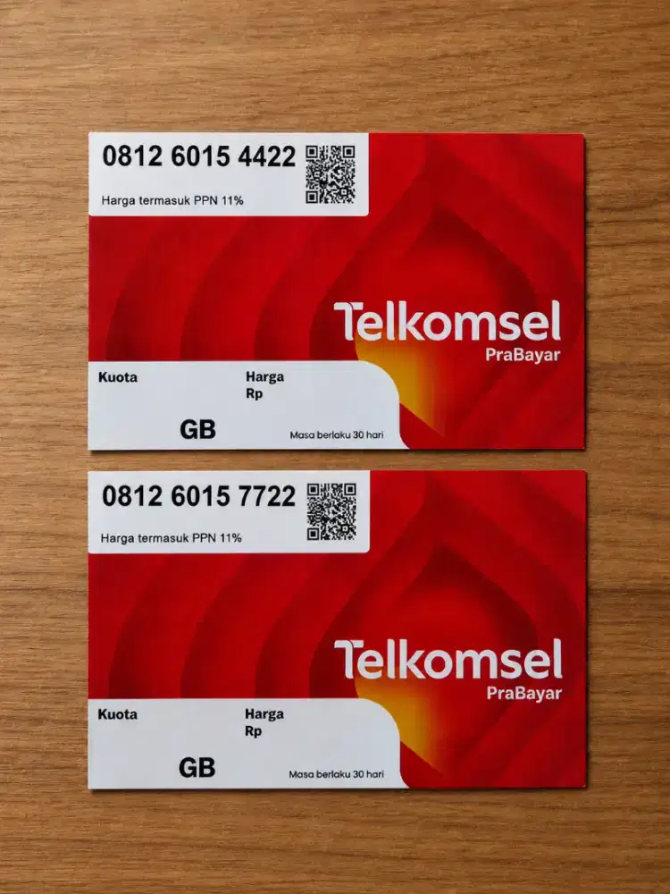 Kartu Perdana Telkomsel Nomor Cantik Seri 081260 (Kuota 3 GB)