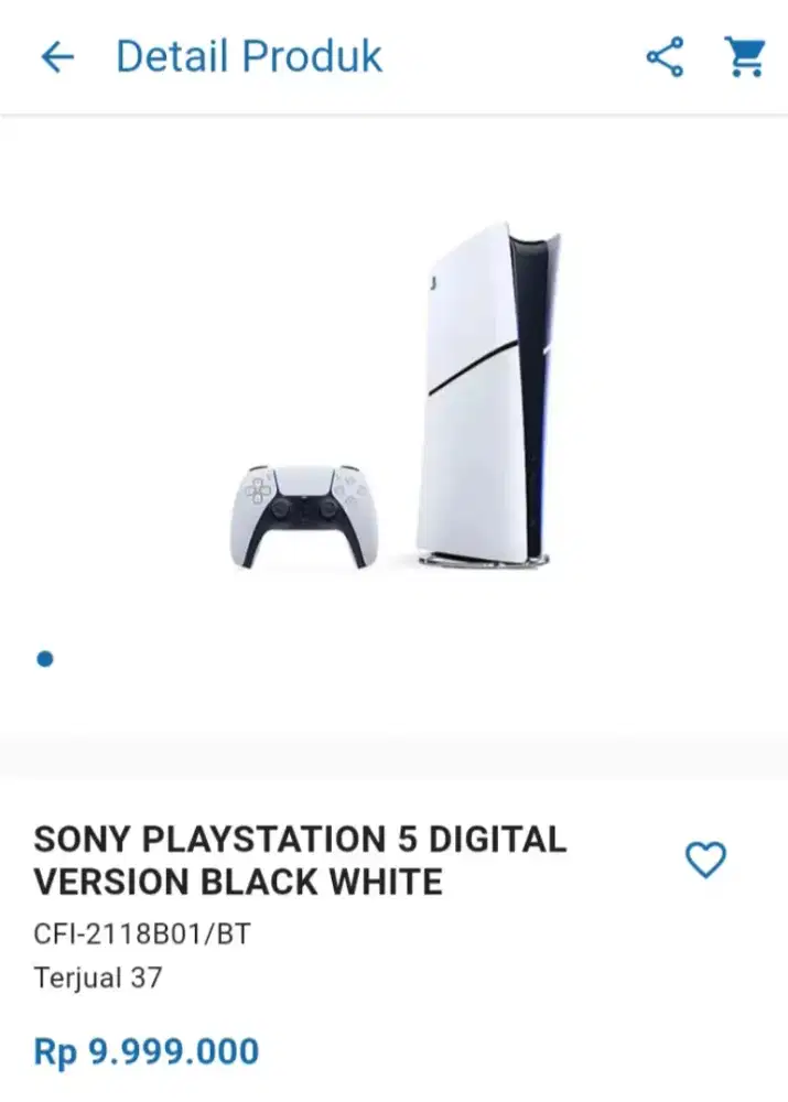 CICILAN SONY PLAYSTATION 5 DIGITAL VERSION BLACK WHITE