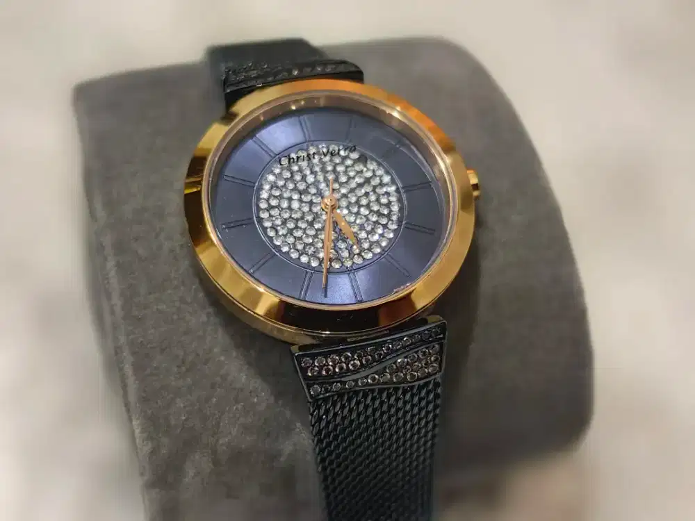 Christ Verra Gold & Blue Stainless steel For Ladys Mewah