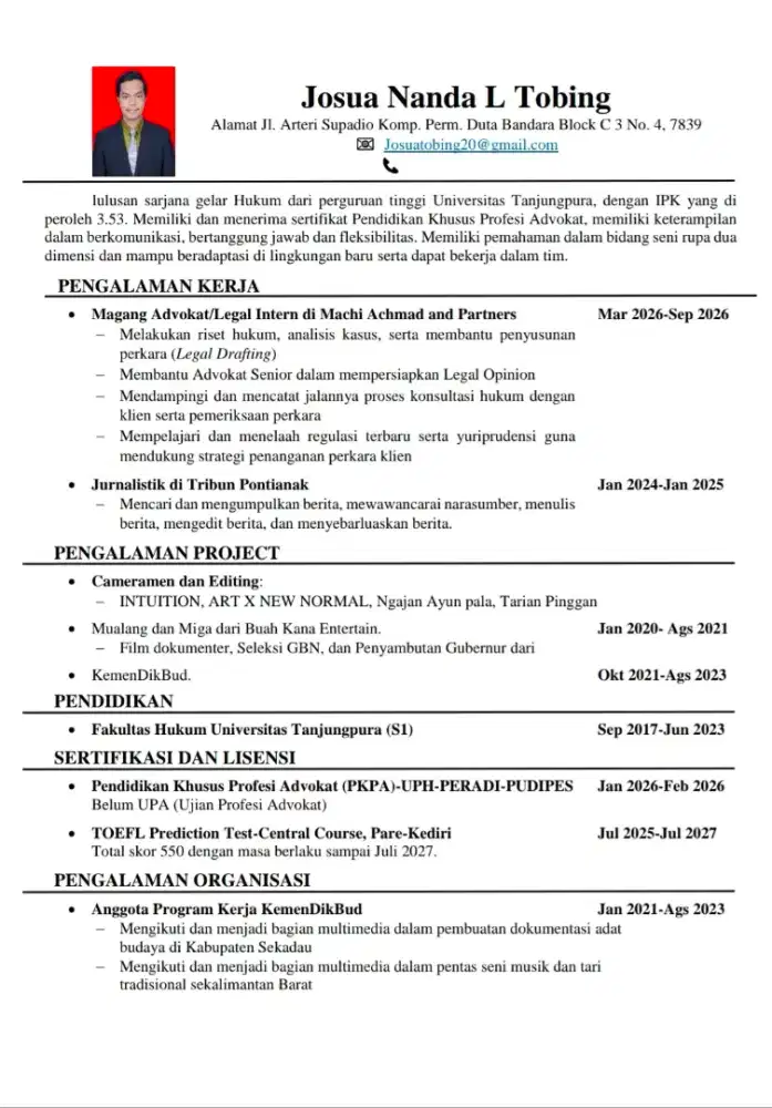Info loker staff legal atau sesuaikan dg cv saya, chat saya, trima ksh