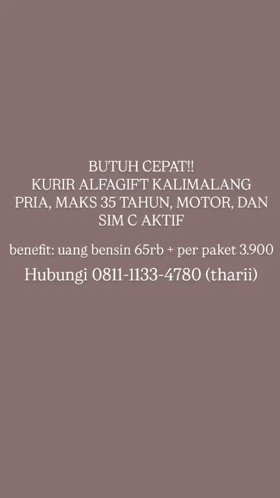 URGENT KURIR ALFAGIFT