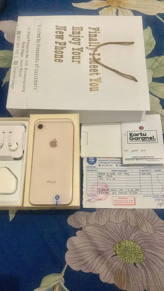 iphone 8 64gb wifi only bebas riset fullset mulus nominus