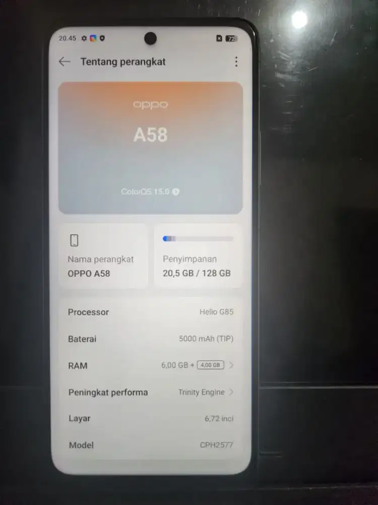 Oppo A58 8/128 + charger