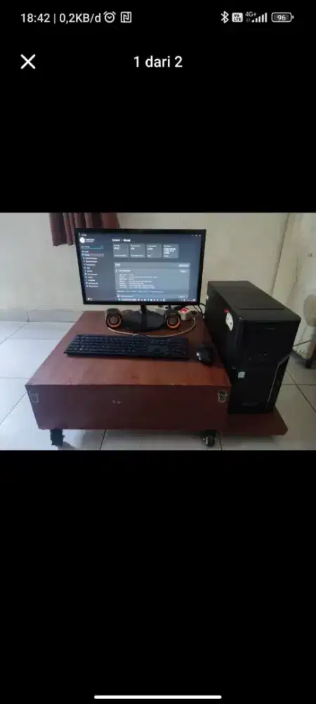 Jual Komputer Intel Cor i5 1 Set + Meja