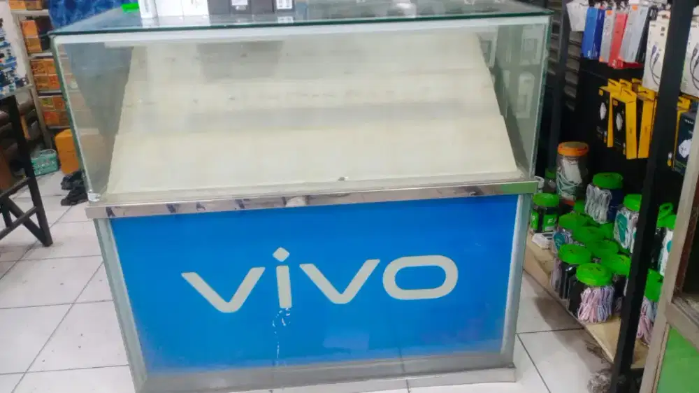 Etalase konter brand vivo
