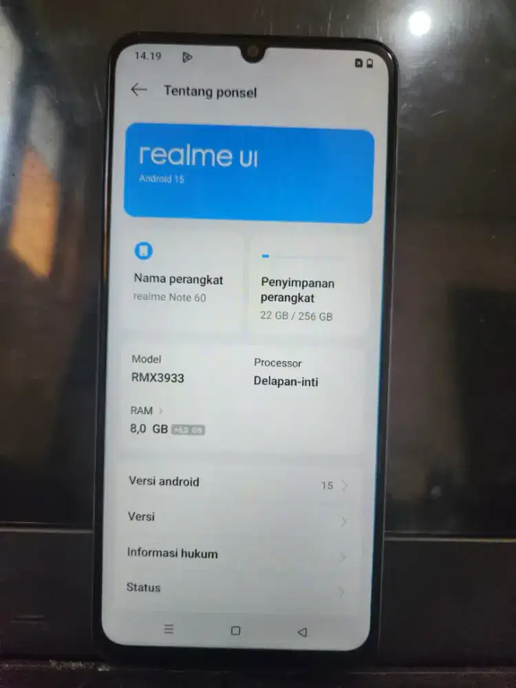 Realme note 60 8/256 + charger
