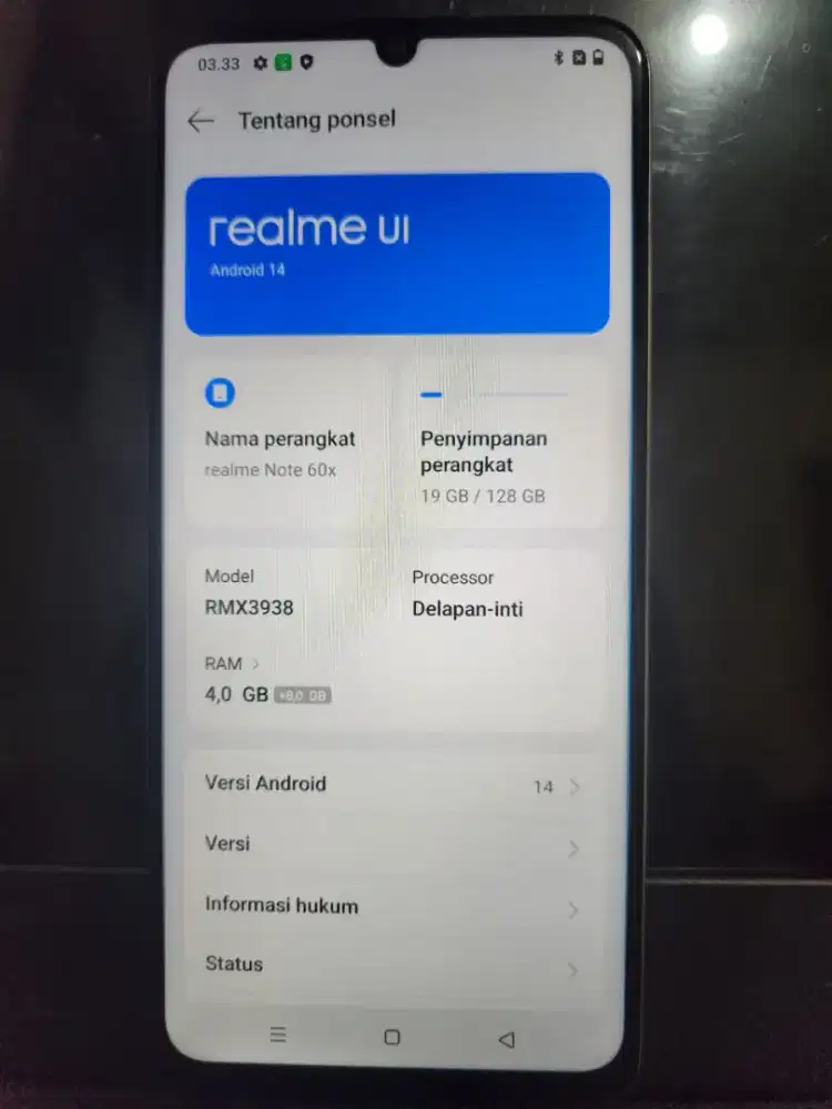 Realme note 60x 4/128 + charger