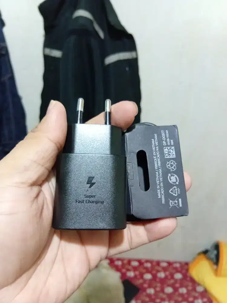 Charger Original Samsung A06 25watt+kabel Data Tipe C To C 3A
