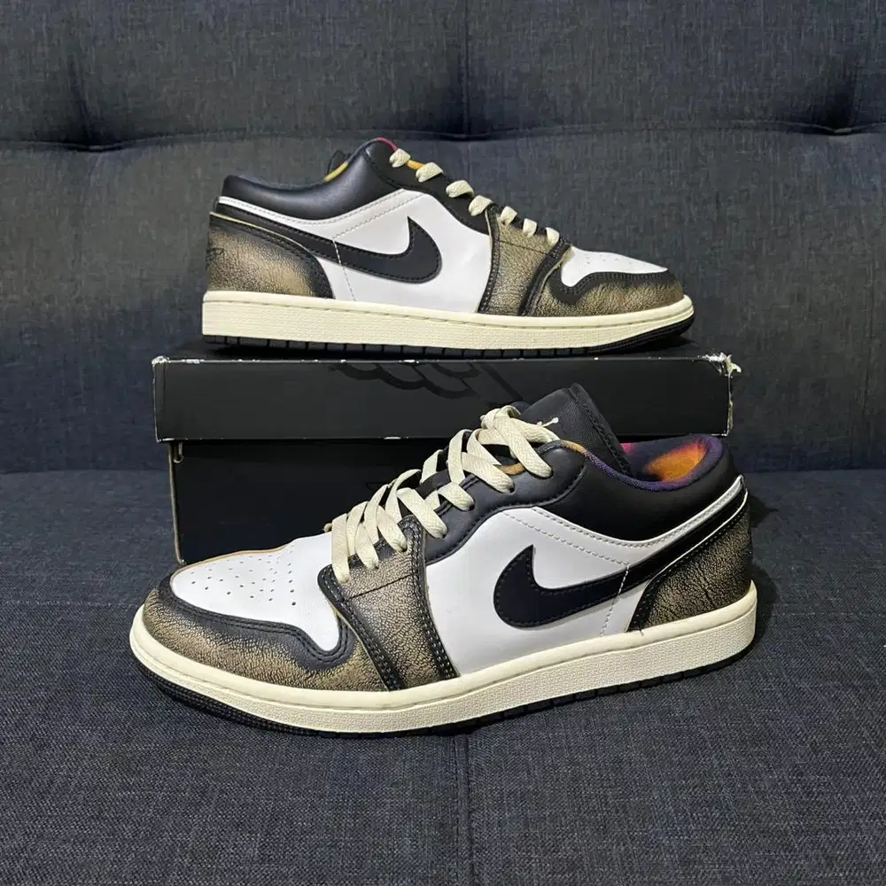 Sepatu Nike Air Jordan 1 Low SE Wear Away Second Original Fullset
