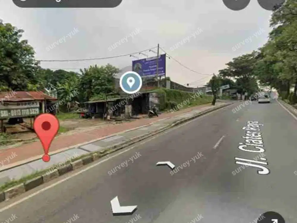 Disewakan Tanah Kosong Lt 1000 m2 Pinggir jalan Utama Ciater - Serpong