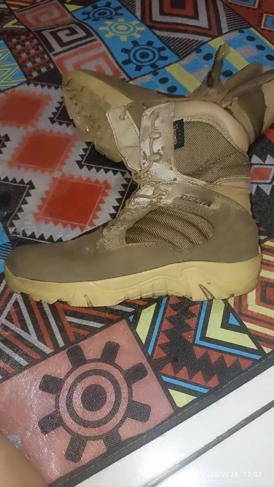 Sepatu Boots Tactical Delta Cordura Tan 8 Inch Second Mulus Size 41