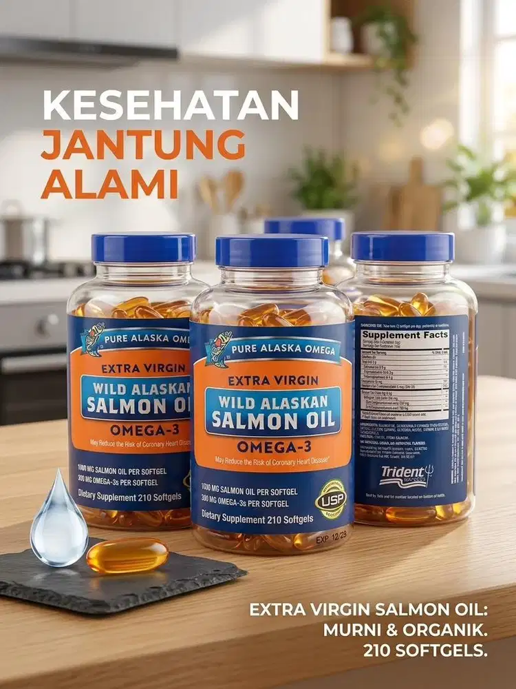 Fish Oil Minyak Ikan Pure Alaska Omega3 Wild Alaskan Salmon Oil 2000mg