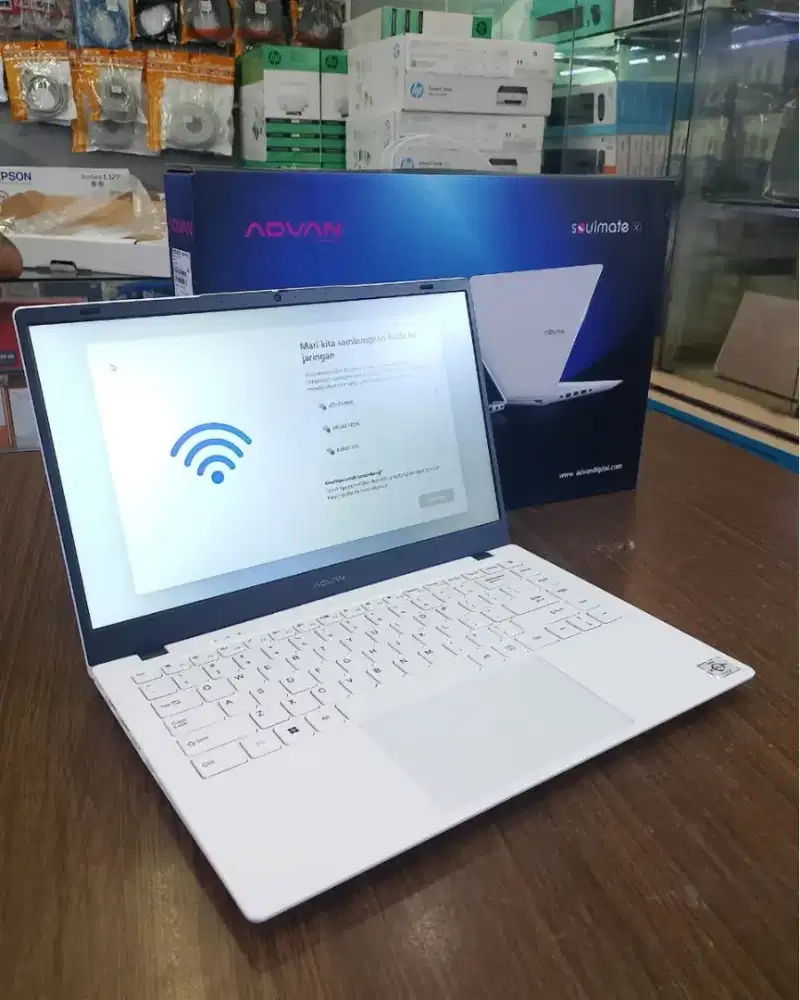 BARU SEMINGGU LAPTOP ADVAN SOULMATE X2 RAM 8GB LENGKAP KOTAK FULLSET