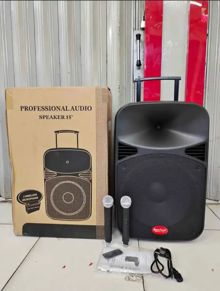 Speaker portable Baretone 15 inch bluetooth 15 inch