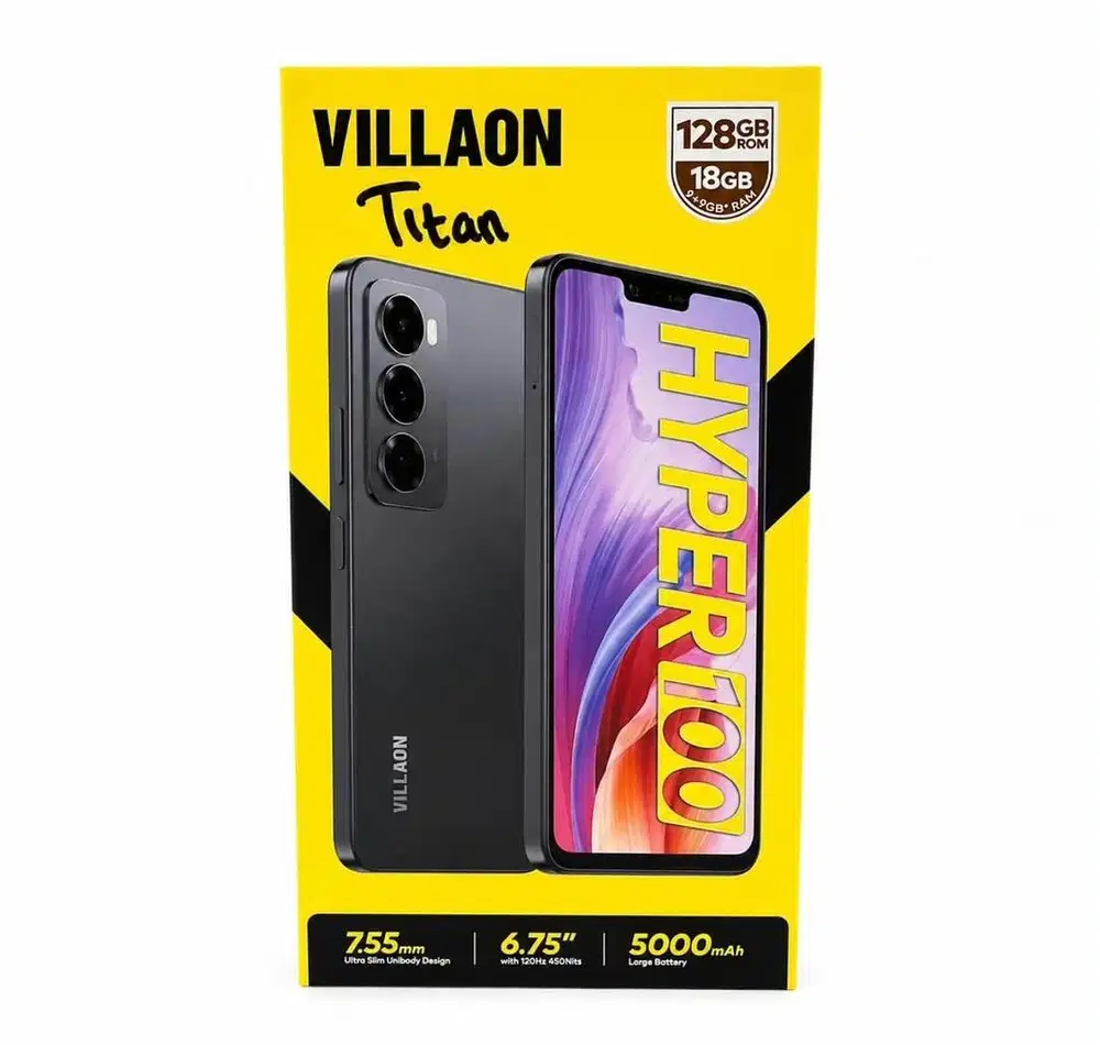 Villaon Hyper 100 6/128 black (baru) garansi nasional