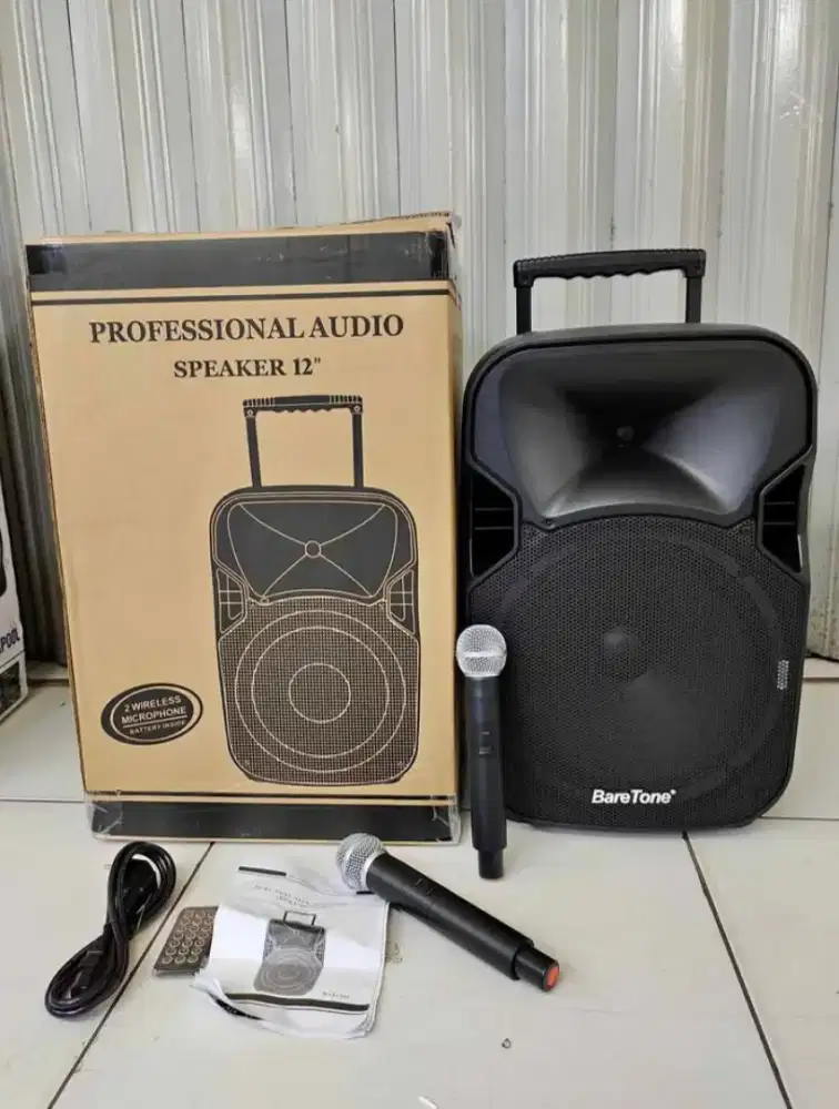 Speaker portable Baretone max12al bluetooth 12 inch