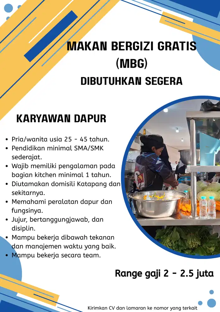 Rekrutment Relawan SPPG Bagian Dapur Wilayah Katapang Bandung