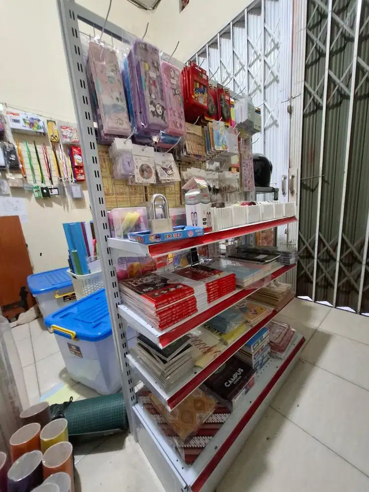 Rak Minimarket Wall Gondola 5 Tingkat Tinggi 1.5M