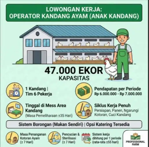 OPERATOR KANDANG AYAM (ANAK KANDANG)