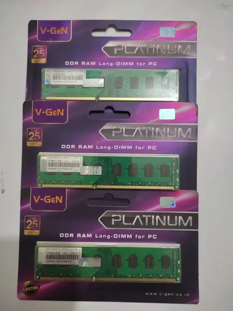 Memory RAM V-Gen 8Gb Pc12800 Platinum