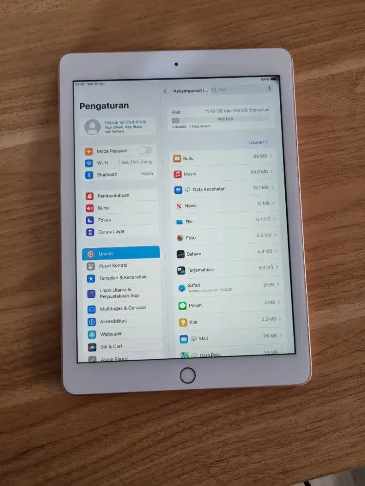 iPad 6 128Gb pemakaian