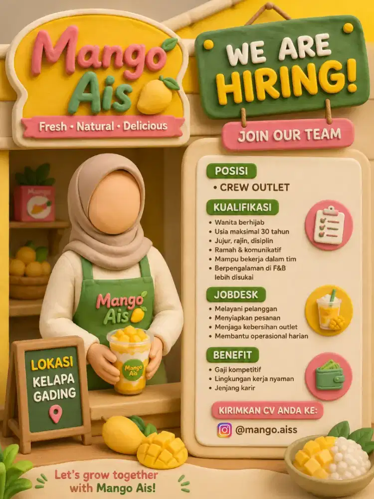 LOKER CREW OUTLET MANGO AIS