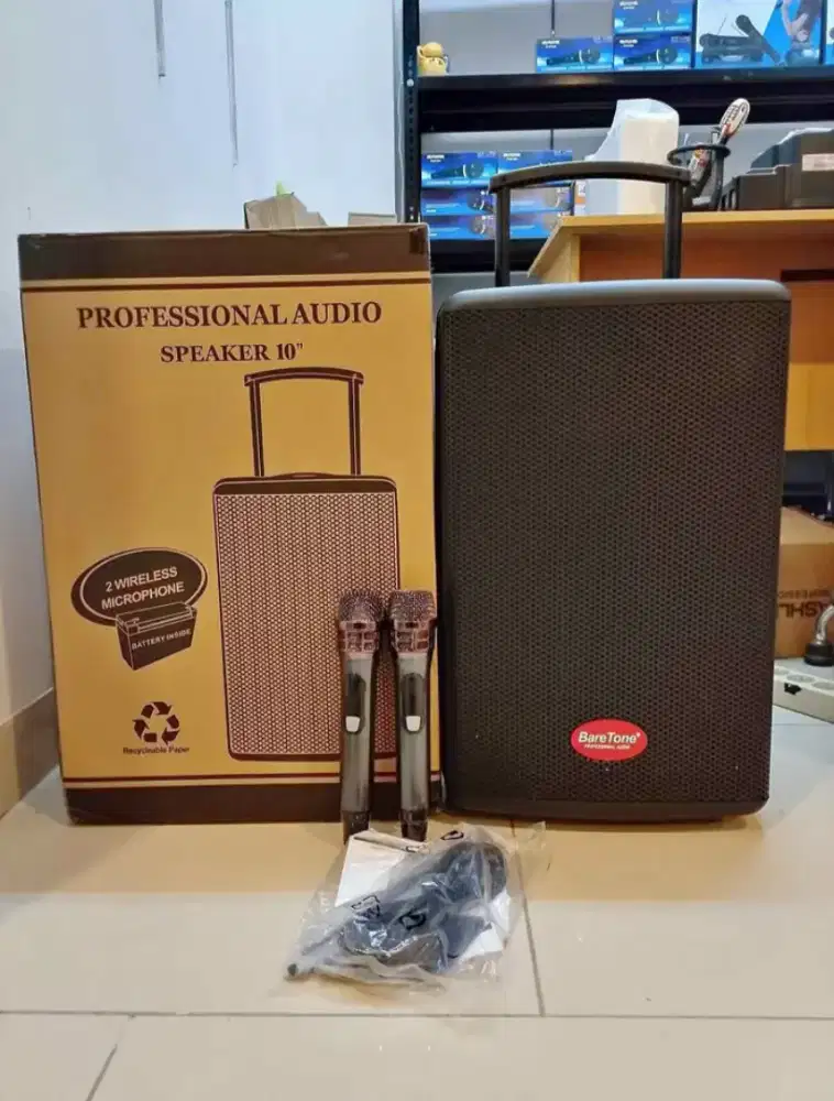 Speaker portable Baretone max10he bluetooth 10 inch
