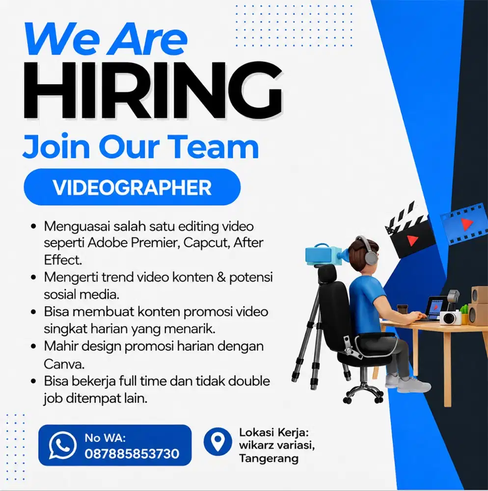 Lowongan Kerja Videograger