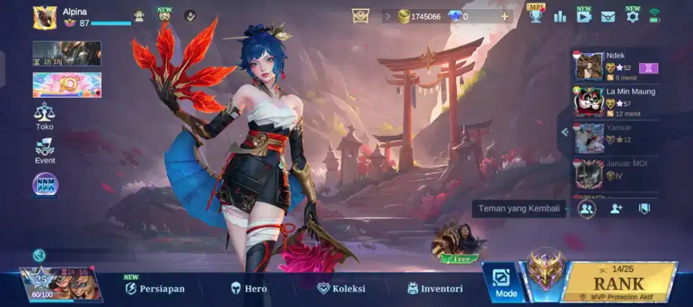 Akun Mobile Legend season 3